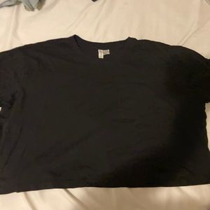 oversized h&m cropped tee